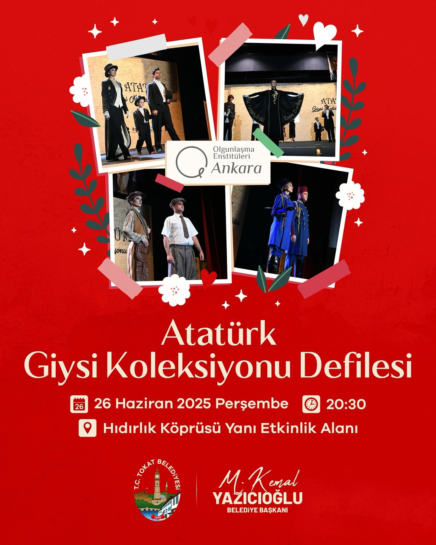 Atatürk’ün Tokat’a Gelişinin 106. Yılı Hıdırlık’ta Coşkuyla Kutlanacak