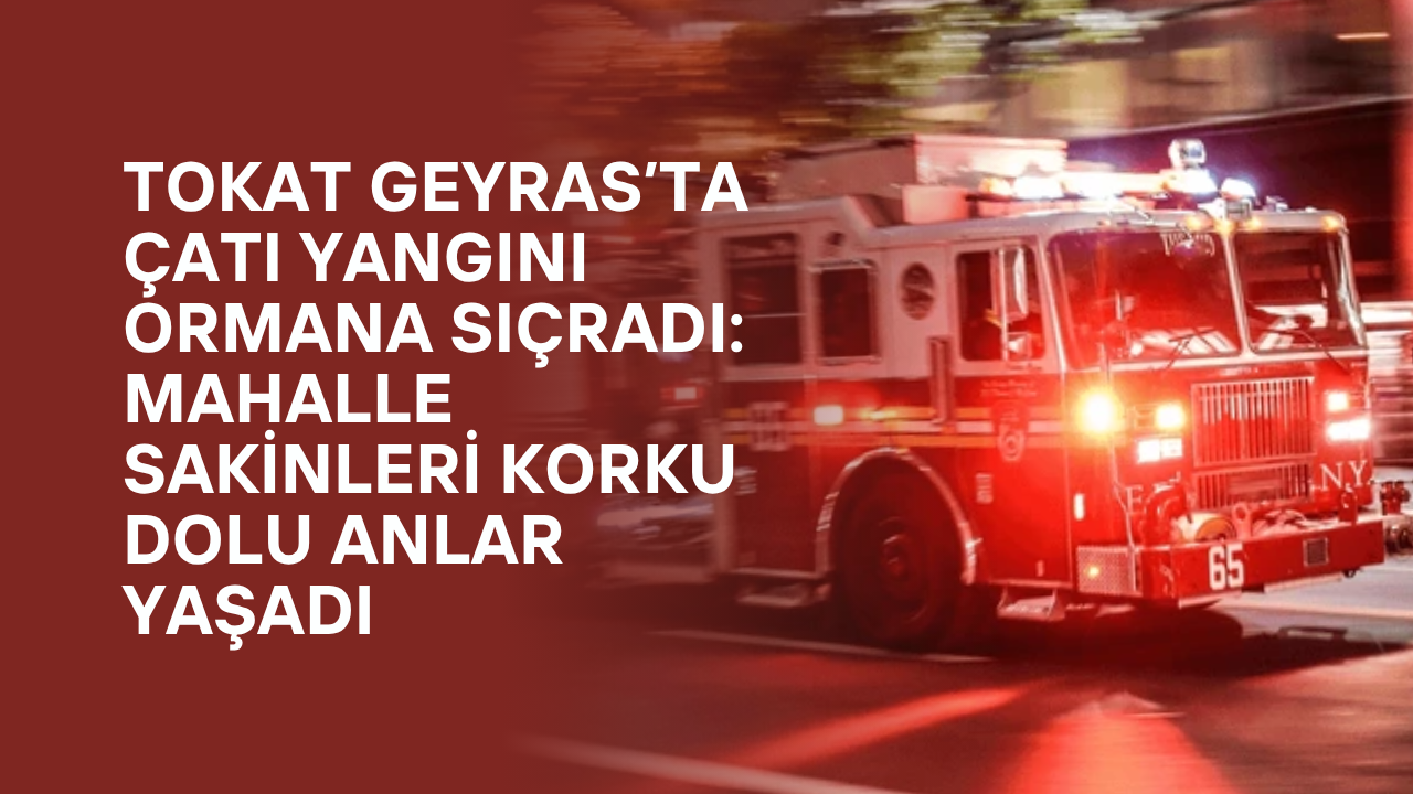 Tokat Geyras’ta Çatı Yangını Ormana Sıçradı: Mahalle Sakinleri Korku Dolu Anlar Yaşadı
