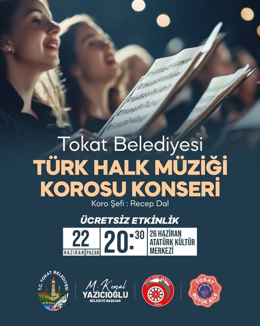 Tokat'ta Türkü Rüzgarı Esecek: Halk Müziği Korosu Sahne Alıyor